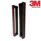 Puxador De Colar Preto Porta Vidro S/ Furo 30cm Adesivo 3m