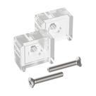 Puxador de dedo para porta de box Shuisen em acrílico transparente, kit com 2 unidades Puxador de dedo para porta de box Shuisen em acrílico transparente, kit com 2 unidades