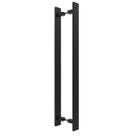 Puxador de Porta Aço Inox Polido Alto Brilho 90cm Portas Pivotante Madeira Vidro Temperado Modelo PERSEU PRETO