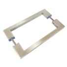Puxador De Porta Duplo Em Aço Inox 20cm Modelo Soft