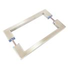 Puxador De Porta Duplo Em Aço Inox 20cm Modelo Soft