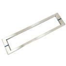 Puxador De Porta Duplo Em Aço Inox 40cm Modelo Soft