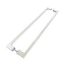 Puxador De Porta Duplo Em Aço Inox 60cm Modelo Soft