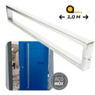 Puxador de Porta Greco 1 m Aço Inox Escovado