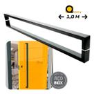 Puxador de Porta Greco 1 m Preto Fosco