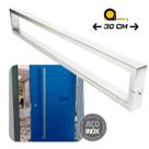 Puxador de Porta Greco 30 cm Aço Inox Escovado