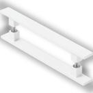 Puxador De Porta Pivotante Barra Chata Duplo Branco 30cm