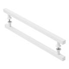 Puxador De Porta Quadrado Branco 50cm