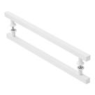 Puxador De Porta Quadrado Branco 50cm
