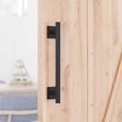 Puxador de Porta SMARTSTANDARD 32 cm Preto Estilo Celeiro Rústico