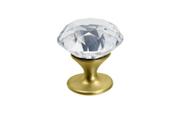 Puxador Diamante Di Cristallo Gold Opaco 30MM JAD1155 - Jador
