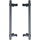 Puxador Duplo Aço Dixon Preto Fosco 300mm