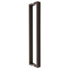 Puxador Duplo B. Chata Q 40mm X 15mm Inox - Preto Text.