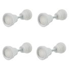 Puxador duplo box banheiro acrilico abrigo pia branco kit4pc Puxador duplo box banheiro acrilico abrigo pia branco kit4pc