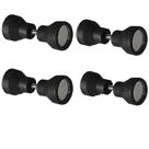 Puxador duplo box preto banheiro acrilic abrigo pia kit 4 pc