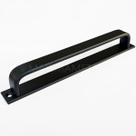 Puxador Duplo Colonial Porta Correr Madeira Rústico 220mm Paris Preto Fosco