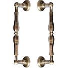Puxador Duplo Europe Bronze Antigo 306mm Porta Pivotante Correr Madeira Vidro Colonial Clássico Rústico Puxador Duplo Europe Bronze Antigo 306mm Porta Pivotante Correr Madeira Vidro Colonial Clássico Rústico