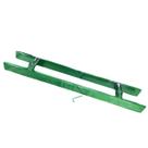 Puxador duplo inox polido tipo h chato 600x45 porta vidro