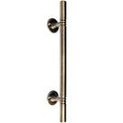 Puxador Duplo Italy Bronze Antigo 248mm Porta Pivotante Correr Madeira Vidro Colonial Clássico Rústico