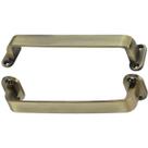 Puxador Duplo Milano148mm Bronze Antigo Porta Pivotante Correr Passagem Madeira Vidro Colonial Clássico Rústico - Máxima Metais