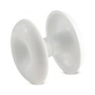 Puxador Duplo P/ Porta De Vidro Concha Grande Resina Branco
