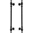 Puxador Duplo Veneza Preto Fosco 1000mm Porta Pivotante Correr Passagem Madeira Vidro Colonial Clássico Rústico