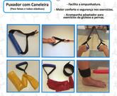 Puxador E Caneleira P/ Elásticos Fitness Fisio E Funcional