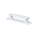 Puxador em aço 150mm branco porta portão ferro jocec