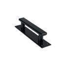 Puxador em aço 180mm preto porta portão ferro jocec 120106p
