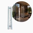 Puxador Em Aluminio P/ Porta Ferro Vidro Madeira Abrir Correr Tipo H 60cm/600mm Jp-2744 Brilhante