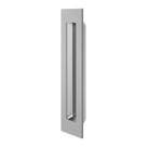 Puxador Embutir Porta De Madeira Modelo Concha Quadrada Inox