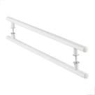 Puxador H Alumínio 40cm Para Pivotante Madeira Vidro Branco