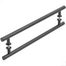 Puxador H Aluminio 600x400 Portas Vidro Madeira Preto Puxador H Aluminio 600x400 Portas Vidro Madeira Preto