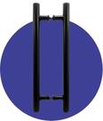 Puxador H Alumínio Tubular Redondo Diâmetro Preto Fosco Puxador H Alumínio Tubular Redondo Diâmetro Preto Fosco