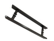 Puxador H duplo 40x30cm reto barra chata para porta de vidro e portão - Bronze