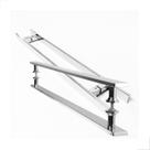 Puxador H Inox Barra 60cm Porta de Vidro Madeira - Polido