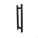Puxador H Inox Barra 80cm Porta de Vidro Madeira - Preto