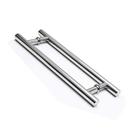 Puxador H Tubular Inox Duplo Para Porta De Madeira Vidro Ferro MDF 30cm Cromado Puxador H Tubular Inox Duplo Para Porta De Madeira Vidro Ferro MDF 30cm Cromado