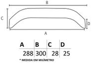 Puxador IL 1351 - Escovado - 288MM