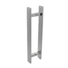 Puxador Inox Duplo 60X40cm H Barra Chata Escovado 30*10mm