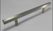 Puxador Inox Haste Quadrado Escovado FuraÃÃo 16 Cm 4 PeÃas