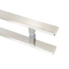 Puxador Inox Porta Pivotante Duplo 1 Metro Modelo Flat