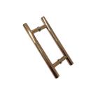 Puxador Inox Porta Portão Vidro Madeira Dourado Gold 30cm