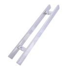 Puxador inox retangular duplo 40cm 30x10