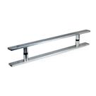 Puxador Inox Retangular para Portas 40cm comprimento por 30cm entre furos Polido