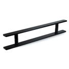 Puxador Inox Retangular Para Portas Slim 60cm por 40cm entre furos preto