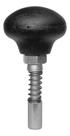 Puxador Manipulo Preto Pino 11mm Para Aparelhos De Academias