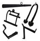 Puxador Musculação Kit Crossover Academia Completo 5 Peças
