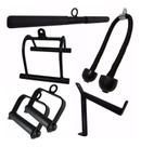 Puxador Musculação Kit Crossover Academia Completo 6 Peças Puxador Musculação Kit Crossover Academia Completo 6 Peças