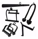 Puxador Musculação Kit Crossover Academia Reto Pulley